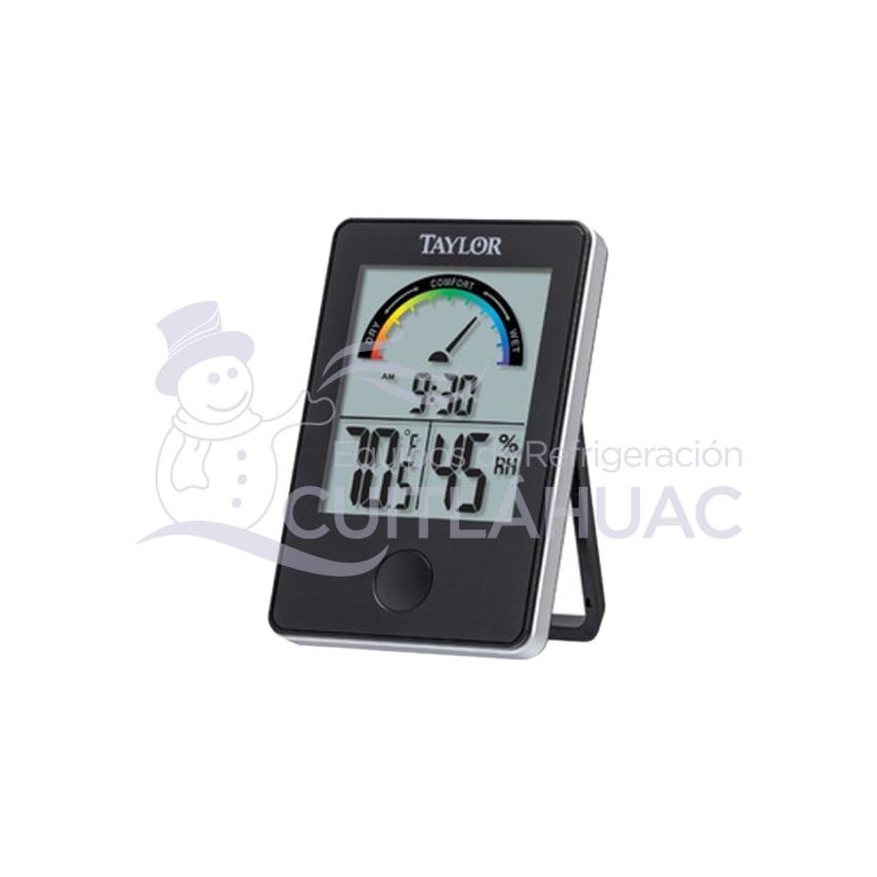 8787 TERMOMETRO C/HIGROMETRO CARATULA Y RELOJ