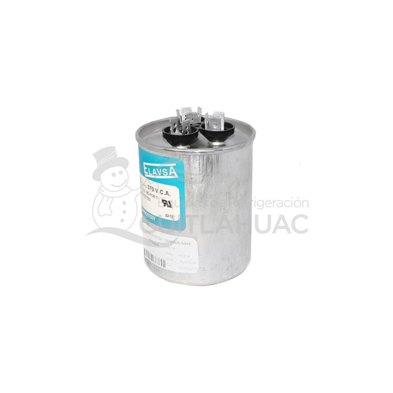 1724AA CAPACITOR DE TRABAJO 50+6 MFD A 370 VAC