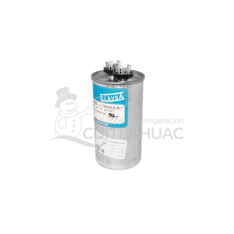 1721 CAPACITOR DE TRABAJO DE 60 MFD 370 VOL