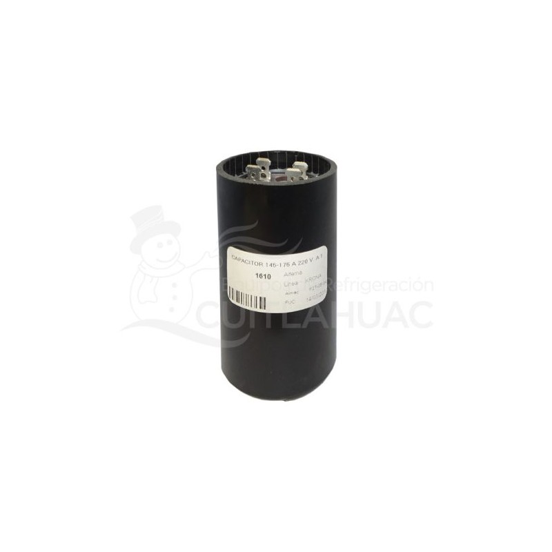 1610 CAPACITOR 145-175 A 220 V. A 1 A 1 3/4