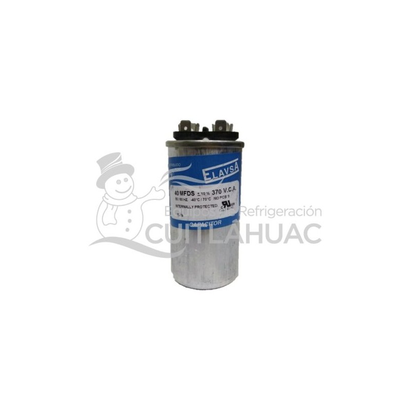1717 CAPACITOR DE TRABAJO DE 40 MFD 370 VAC