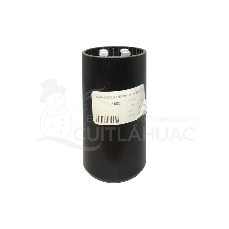 1608 CAPACITOR DE 80-108 A 220 V. 1 A 1/2 HP