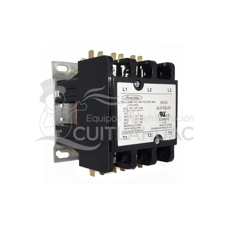 2209A CONTACTOR 50AMP 3POLOS 24V HVACSTAR