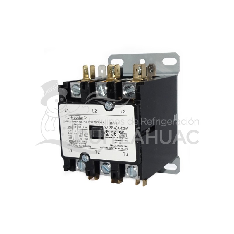 2208AAA CONTACTOR 40AMP 3POLOS 120V HVACSTAR